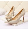 Wholesale manufacture custom new fashion pointed toe thin heel women ladies high heeled shoes