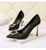 Wholesale manufacture custom new fashion pointed toe thin heel women ladies high heeled shoes