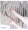 Sandals Women New Transparent Word-belt Water Drill High-heeled Shoes With Fine Heels Summer Women's Shoes