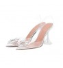 Sandals Women New Transparent Word-belt Water Drill High-heeled Shoes With Fine Heels Summer Women's Shoes