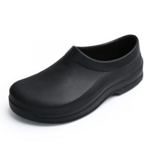 Light Soft EVA Slip Resistant Safety Shoes Kitchen Chef Shoes Black Chef Clog Shoes for Men