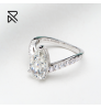 Rings Ring 2021 Silver Metal Stone Drop Rings Custom Female Wholesale Cute Engagement Drop Ring