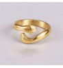 China Factory Wholesale Original Titanium Steel Plated 18K Gold Fashion Jewelry Ring