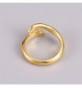 China Factory Wholesale Original Titanium Steel Plated 18K Gold Fashion Jewelry Ring