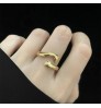 China Factory Wholesale Original Titanium Steel Plated 18K Gold Fashion Jewelry Ring