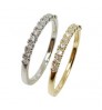 Japan half eternity heart solid gold real diamond engagement ring