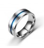 Fashion punk Colorful 316L Stainless Steel Engagement Cheap Titanium Simple Black Ring for Men