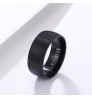 Lancui Wholesale Fashion Jewelry Custom Logo Finger Anillos Titanium Steel Mens Black Rings