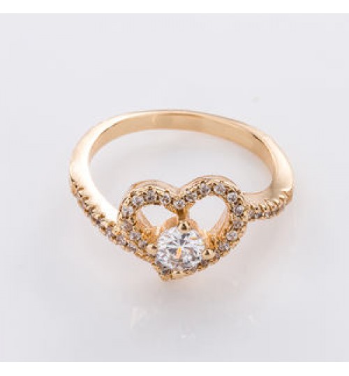 Fashion wholesale american gold plated paved diamond ring,18k gold ring woman jewelry