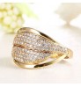 Fashion wholesale american gold plated paved diamond ring,18k gold ring woman jewelry