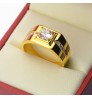 Gentleman Temperament Plated 24K Gold/Silver Ring For Men Wedding Rings Gold