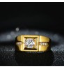 Gentleman Temperament Plated 24K Gold/Silver Ring For Men Wedding Rings Gold