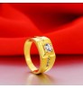 Gentleman Temperament Plated 24K Gold/Silver Ring For Men Wedding Rings Gold