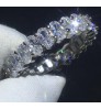 925 Silver Plated Copper Zircon Luxury Eternity Rings for Women Big Gift Wholesale Lots Bulk Jewelry Wedding 925 CZ Band Ring