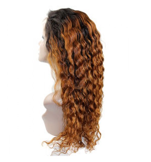 Wholesale Deep Wave 100% Brazilian Human Hair Lace Wig T Part 13x4 Transparent Frontal Closure Lace Front Wig