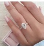 Custom Women Jewelry Cubic Zirconia Eternity Ring Promise Oval Diamond Engagement Wedding 925 Sterling Silver Ring