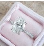 Custom Women Jewelry Cubic Zirconia Eternity Ring Promise Oval Diamond Engagement Wedding 925 Sterling Silver Ring