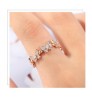 Fashion 18K Real Gold Plated Copper Open Adjusted Ring Fashion Jewelry Butterfly Ring CZ Zircon Rings Women