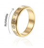 Fashion new design gold plated spinner ring moon star smiley face fidget anxiety ring stainless steel rotate anti anxiety ring