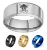 Anime One Piece Ring Stainless Steel Skull Symbol Rings for Women Men Cosplay