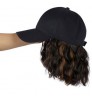 Short Straight Natural Bob Wig Adjustable Baseball Hat Wig With Synthetic Braided Hair Cap Wigs Heat Resistant Hair Extensions