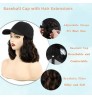 Short Straight Natural Bob Wig Adjustable Baseball Hat Wig With Synthetic Braided Hair Cap Wigs Heat Resistant Hair Extensions