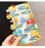 Hair Accessories 14 PCs/Set Children Hair Clips Colorful Flower Daisy Fruit Hair Accessories Kids Set