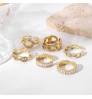 18K Gold Plated Copper Inlaid Zirconium Ring Adjustable Size New Fashion Resizable Rings Jewelry Geometric Zircon Ring Women