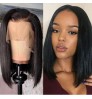 Wholesale Peruvian Bob Human Hair Wig Transparent Glueless Virgin Curly Bob WigsCheap 4*4 Lace Closure Short Bob Wig