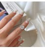 Dylam 2022 Trendy Sparkling 925 Sterling Silver Halo Eternity Band Women Fine Jewelry 5A Cubic Zirconia Heart Wedding Rings