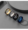 NUORO Fashion Intelligent Changing Temperature Measuring Ring Men And Women Jewelry Stainless Steel Smart Temperature Ring