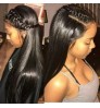 Wholesale Straight Brazilian Hair HD Lace Wigs,full lace frontal wig with baby hair,Virgin human hair wigs for black women