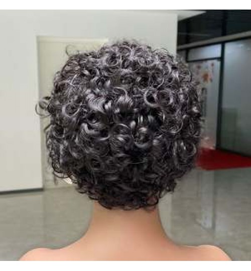 Wholesale Vendors 10A Virgin Cut Short Bob Lace Frontal Pixie Curls Wig, Deep Water Wave Pre Plucked Lace Front Human Hair Wigs