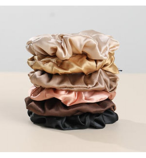 New Arrival All Skin Types Fashion Style Large Silk Hair Ties Scrunchies Big For Girls