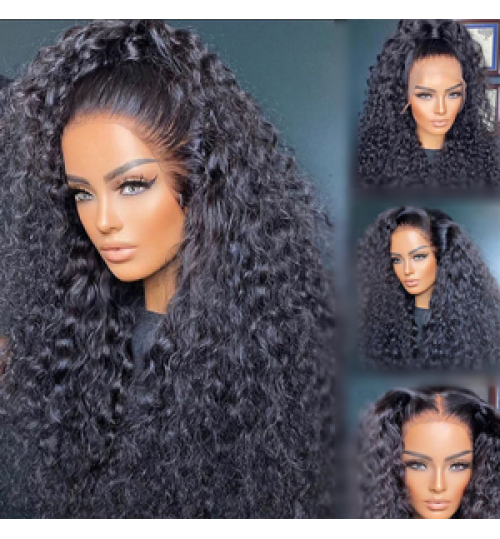 Wholesale 40 Inch Brazilian Glueless Hd Transparent Lace Front Deep Wave Human Hair 360 Full Lace Braided Wig For Black Women