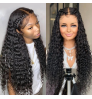 Wholesale 40 Inch Brazilian Glueless Hd Transparent Lace Front Deep Wave Human Hair 360 Full Lace Braided Wig For Black Women