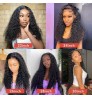 Wholesale 40 Inch Brazilian Glueless Hd Transparent Lace Front Deep Wave Human Hair 360 Full Lace Braided Wig For Black Women