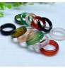 natural stone jade rings green jade ring for women