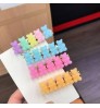 New Fashion Jelly Bear Hairgrip Rainbow Color Hair Pin Accessories Cute Gummy Bear Hair Clips For Kids Women Girls