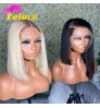 180% Bleached Knots HD Lace Frontal Wig,13x4 Short Wig Brazilian Human Hair Wig,100% Bob Wig Human Hair Lace Front Brazilian