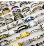 Wholesale Super Cheap Rings 100 Pieces Rings 30$ Men Women's Stainless Steel Ring Bracelet Mixed Batch