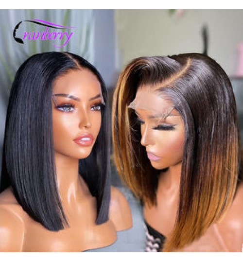 HD lace frontal wig for black women,wholesale bone straight peruvian double drawn bob wigs,cheap price short bob human hair wigs