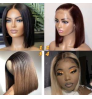 HD lace frontal wig for black women,wholesale bone straight peruvian double drawn bob wigs,cheap price short bob human hair wigs