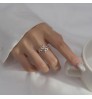 Classic Cute Design 18K Gold Plating 925 Sterling Silver Leaf Adjustable Finger Ring S925 Women