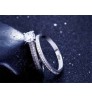 CC 925 Silver Rings For Women Simple Design Double Stackable Fashion Jewelry Bridal Sets Wedding Engagement Ring Accessory CC634