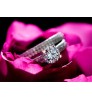 CC 925 Silver Rings For Women Simple Design Double Stackable Fashion Jewelry Bridal Sets Wedding Engagement Ring Accessory CC634