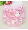 Wholesale lovely Hello Kitty Boutique gift Box Girl baby Acrylic Hair Clip Elastic Hair Bands kids hair accessories Set