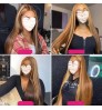 closure straight lace front wig full hd ombre natural coloured human hair wigs bob frontal wigs For Women human hair 30 inch