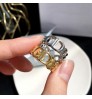 Famous branded inspired designer rings CD rings for women open free size ring gold plated jewelry