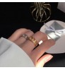 Famous branded inspired designer rings CD rings for women open free size ring gold plated jewelry